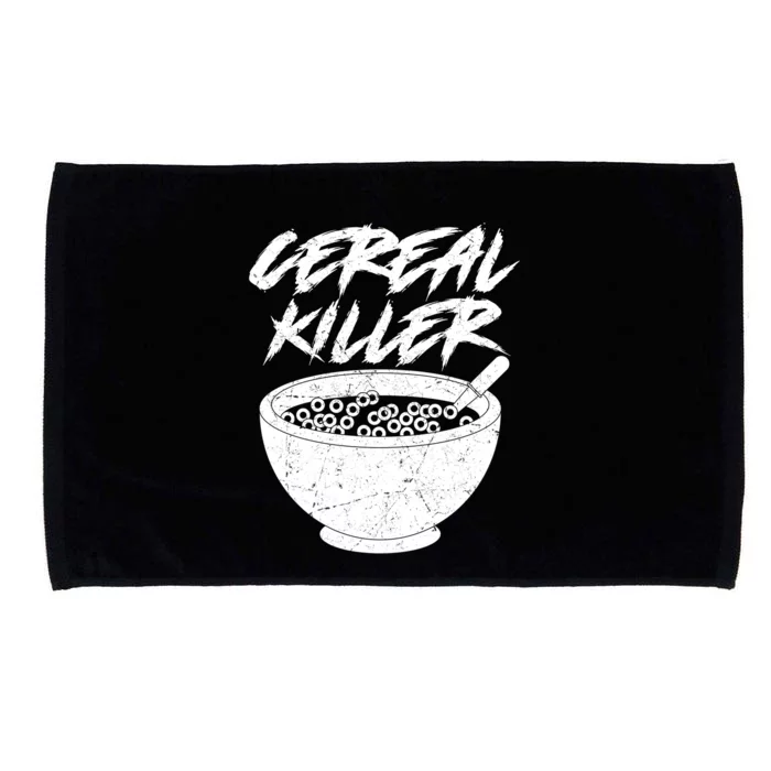 Cereal Killer Funny Halloween Distressed Microfiber Hand Towel