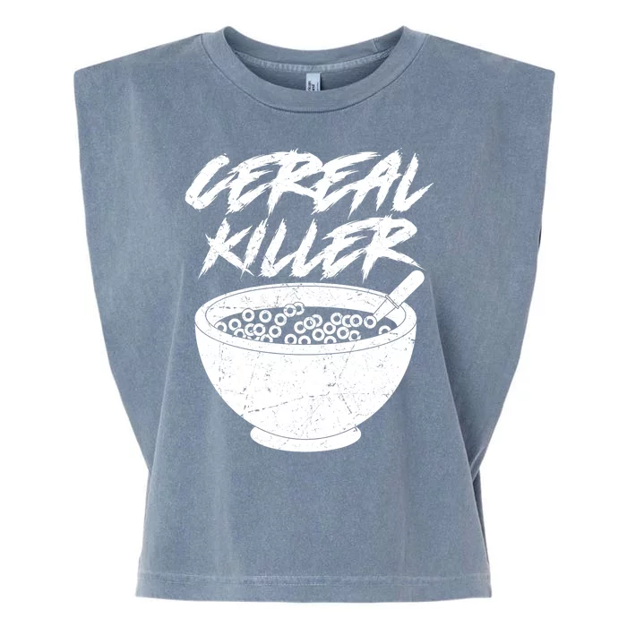 Cereal Killer Funny Halloween Distressed Garment-Dyed Women's Muscle Tee