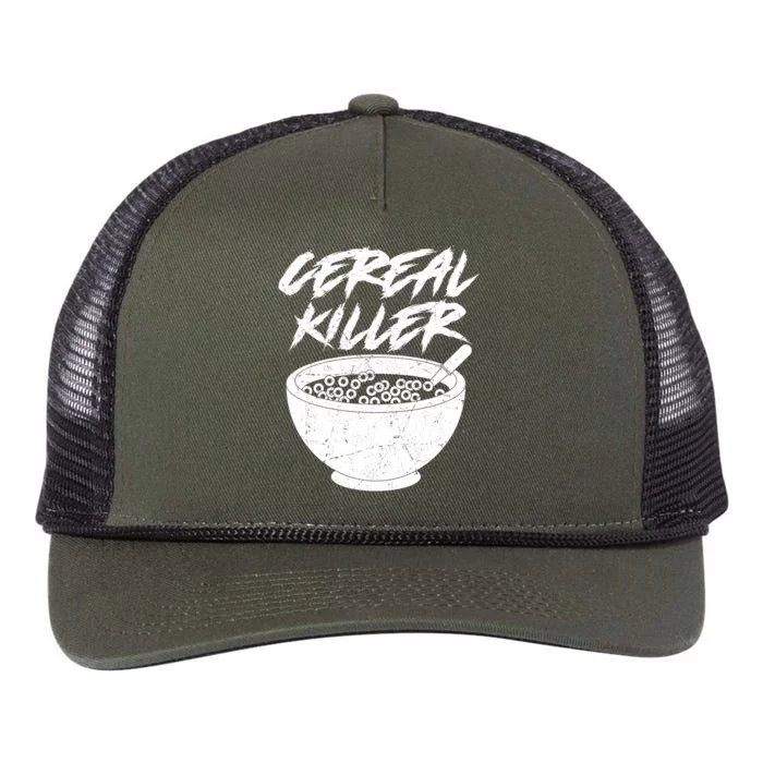 Cereal Killer Funny Halloween Distressed Retro Rope Trucker Hat Cap