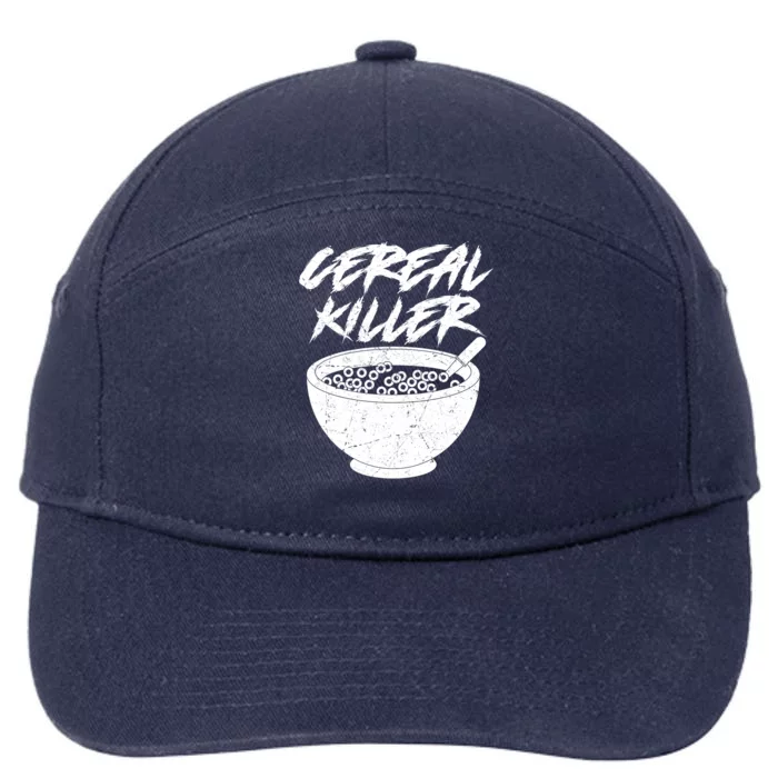 Cereal Killer Funny Halloween Distressed 7-Panel Snapback Hat