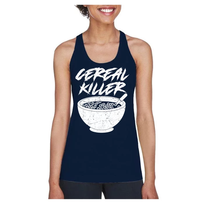 Cereal Killer Funny Halloween Distressed Women's Racerback Tank