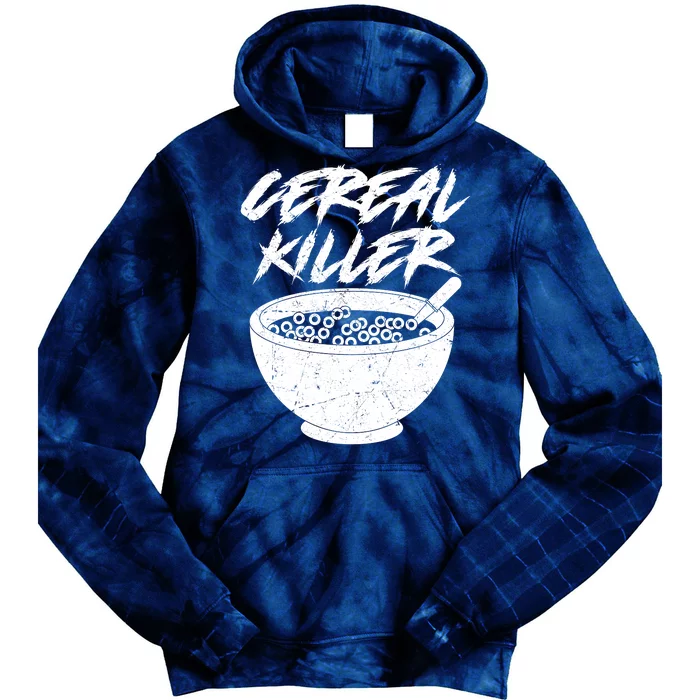 Cereal Killer Funny Halloween Distressed Tie Dye Hoodie