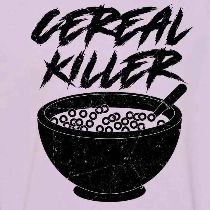 Cereal Killer Funny Halloween Distressed Garment-Dyed Sweatshirt