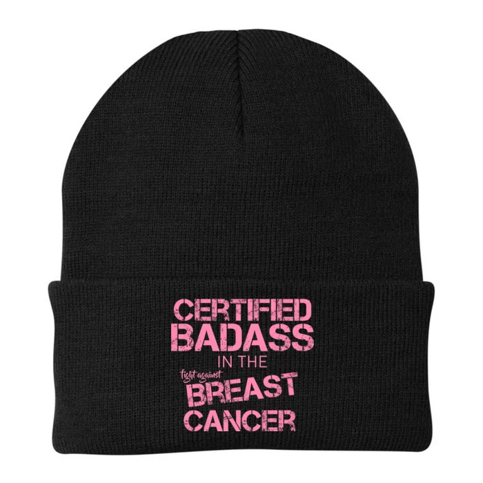 Certified Badass Fight Against Breast Cancer Knit Cap Winter Beanie