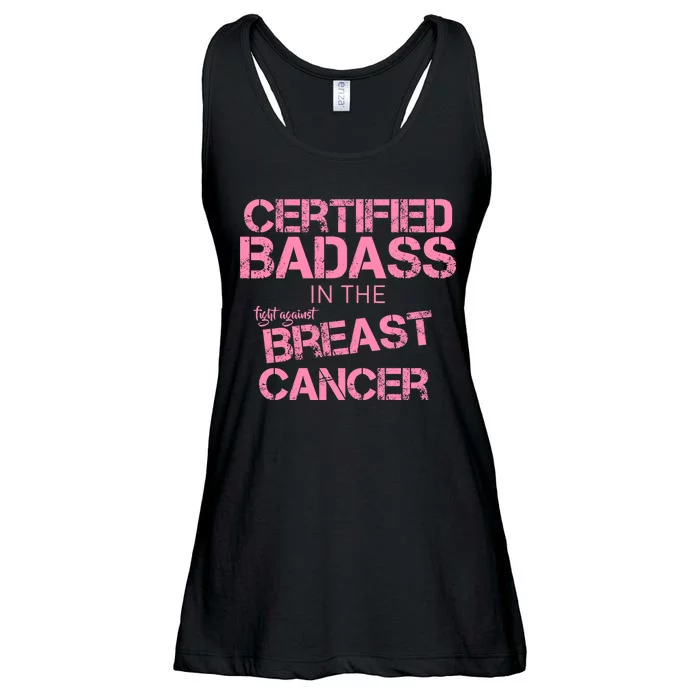 Certified Badass Fight Against Breast Cancer Ladies Essential Flowy Tank