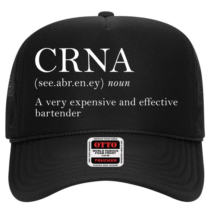 Certified Registered Nurse Anesthetists CRNA High Crown Mesh Trucker Hat