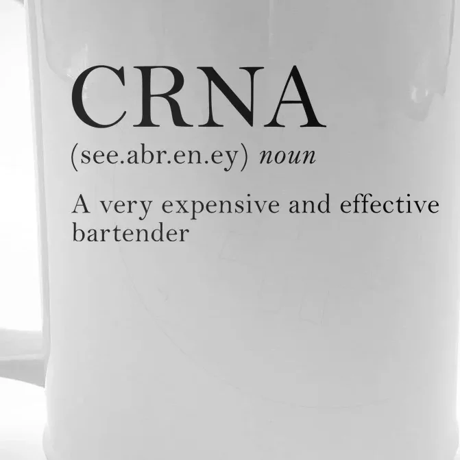 Certified Registered Nurse Anesthetists CRNA Front & Back Beer Stein