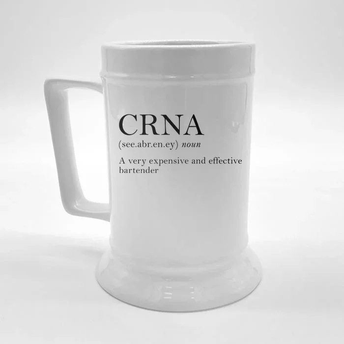 Certified Registered Nurse Anesthetists CRNA Front & Back Beer Stein