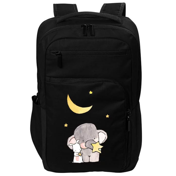 Cute Elephant Stars Impact Tech Backpack