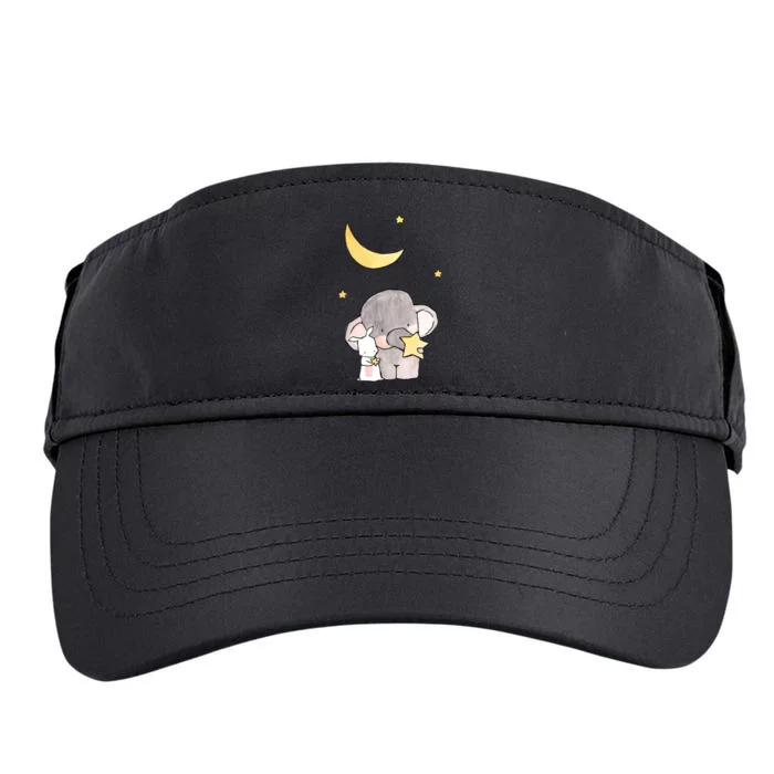 Cute Elephant Stars Adult Drive Performance Visor