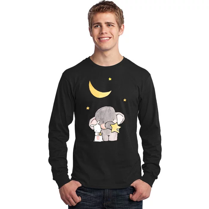 Cute Elephant Stars Tall Long Sleeve T-Shirt