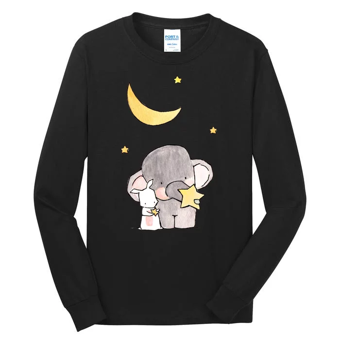 Cute Elephant Stars Tall Long Sleeve T-Shirt