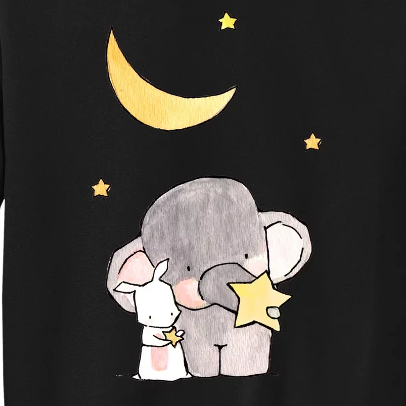 Cute Elephant Stars Tall Sweatshirt