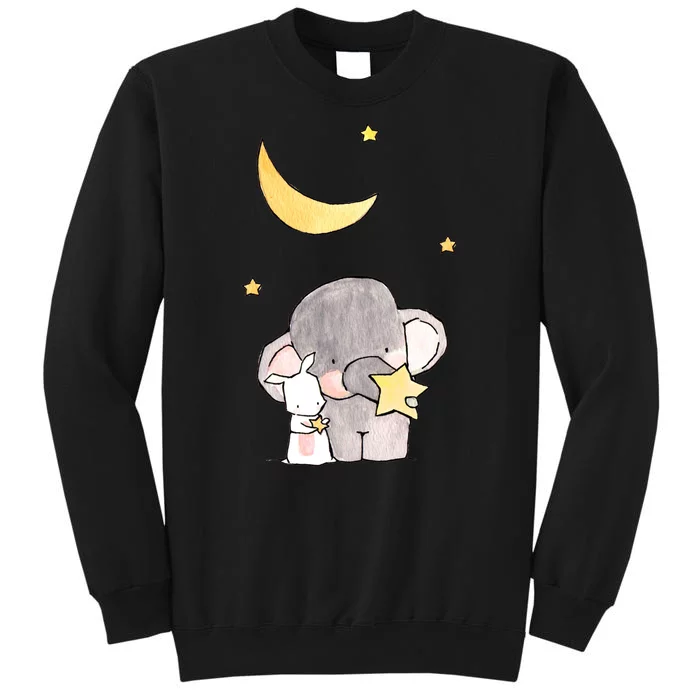 Cute Elephant Stars Tall Sweatshirt