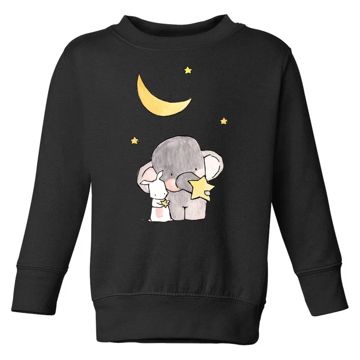 Cute Elephant Stars Toddler Sweatshirt