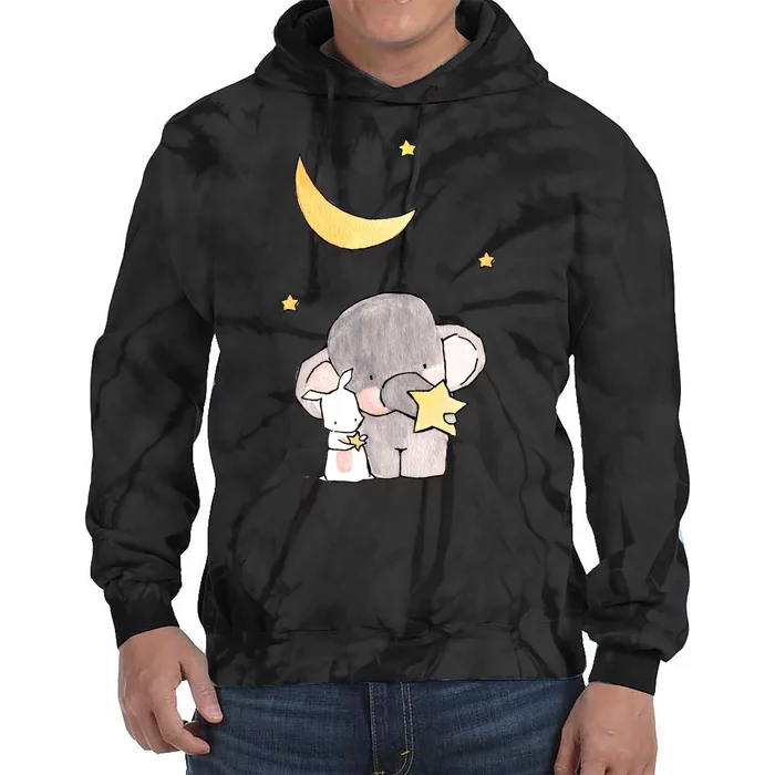 Cute Elephant Stars Tie Dye Hoodie