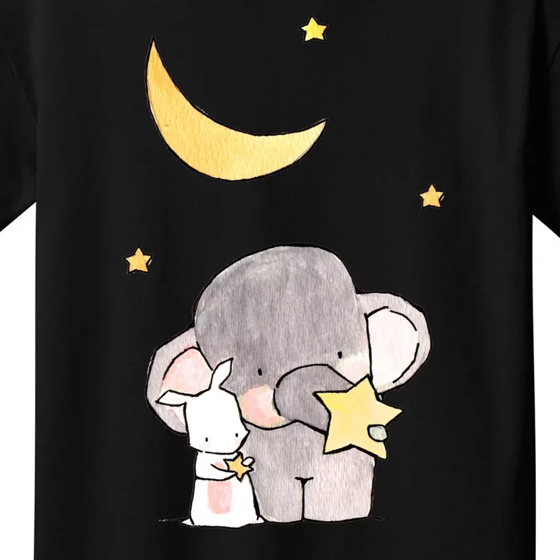 Cute Elephant Stars Kids T-Shirt