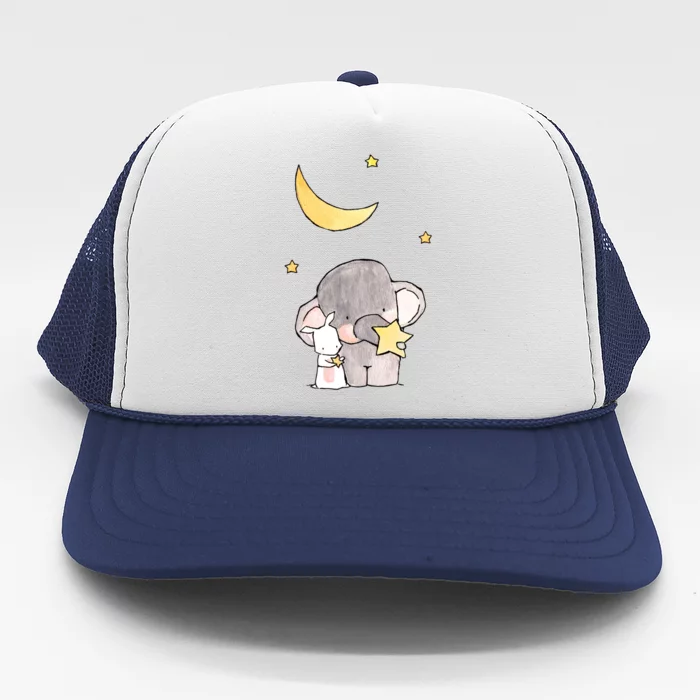 Cute Elephant Stars Trucker Hat