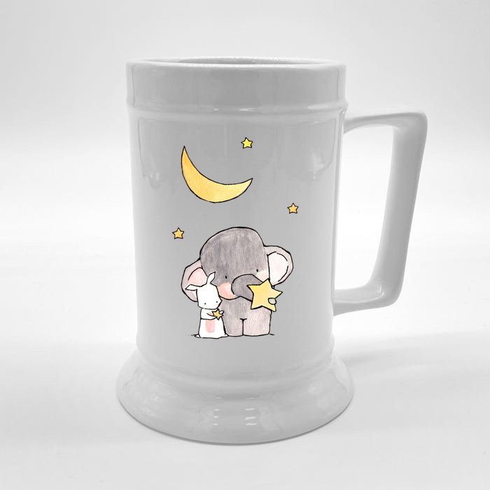 Cute Elephant Stars Front & Back Beer Stein