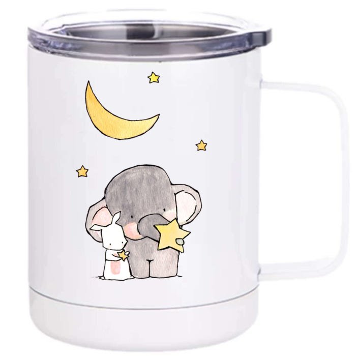 Cute Elephant Stars Front & Back 12oz Stainless Steel Tumbler Cup