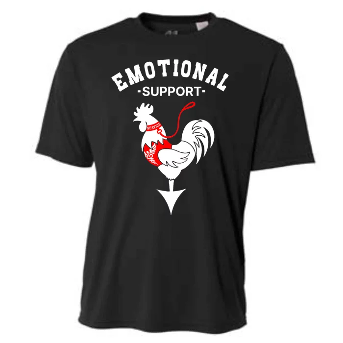 Chicken Emotional Support Cock Cooling Performance Crew T-Shirt