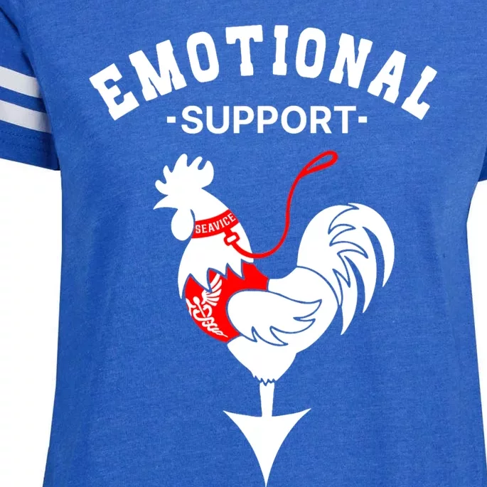 Chicken Emotional Support Cock Enza Ladies Jersey Football T-Shirt