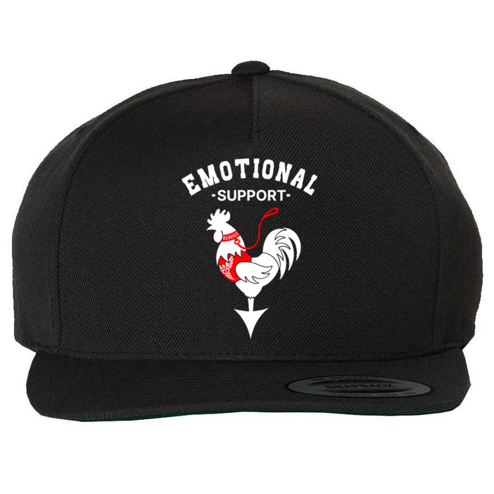 Chicken Emotional Support Cock Wool Snapback Cap