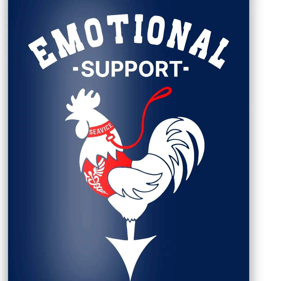 Chicken Emotional Support Cock Poster