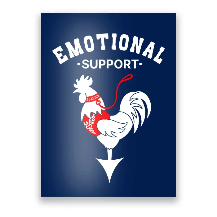 Chicken Emotional Support Cock Poster