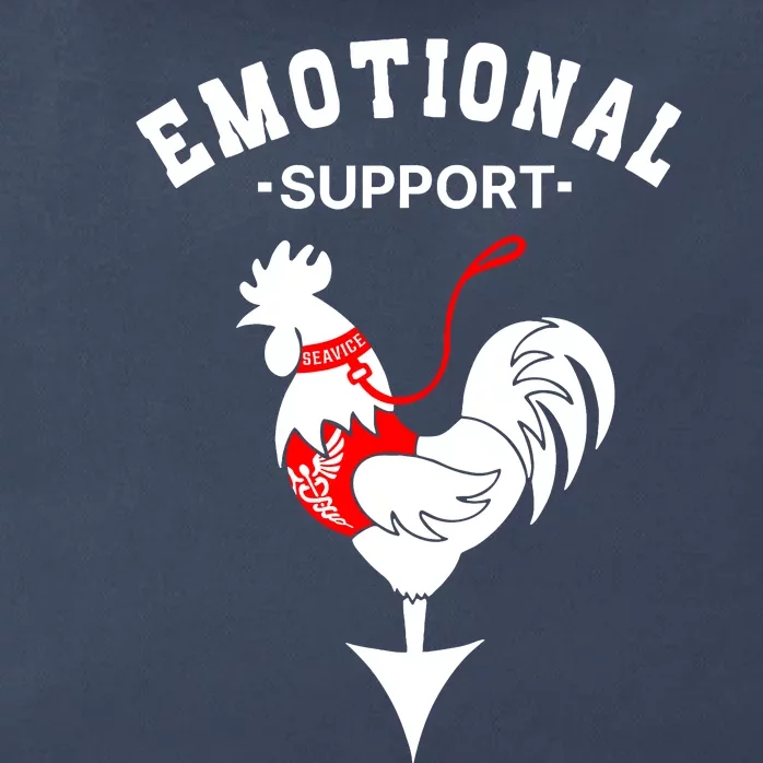 Chicken Emotional Support Cock Zip Tote Bag