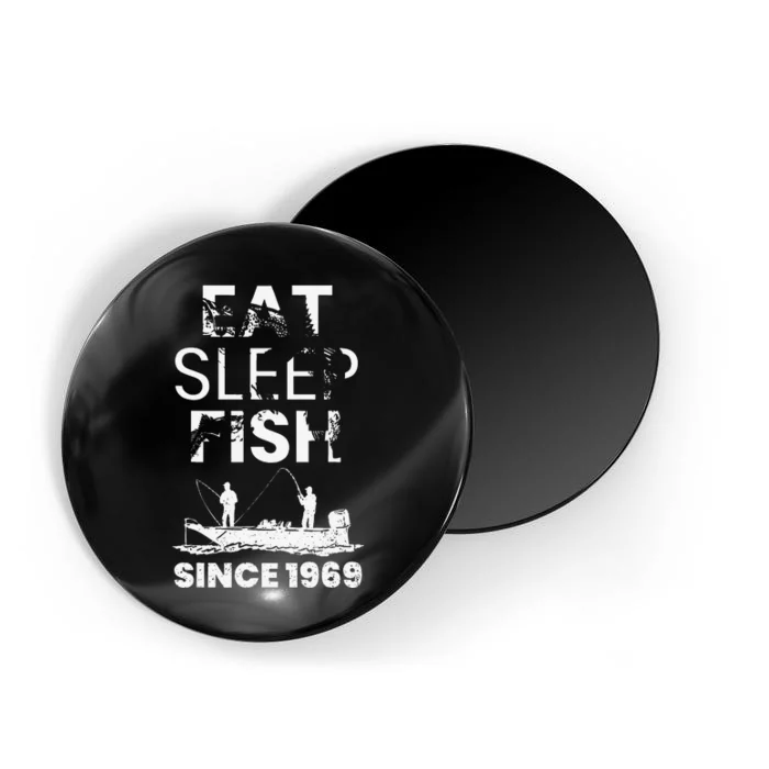 Cute Eat Sleep Fish Since 1969 Fishing 50th Birthday Gift Magnet