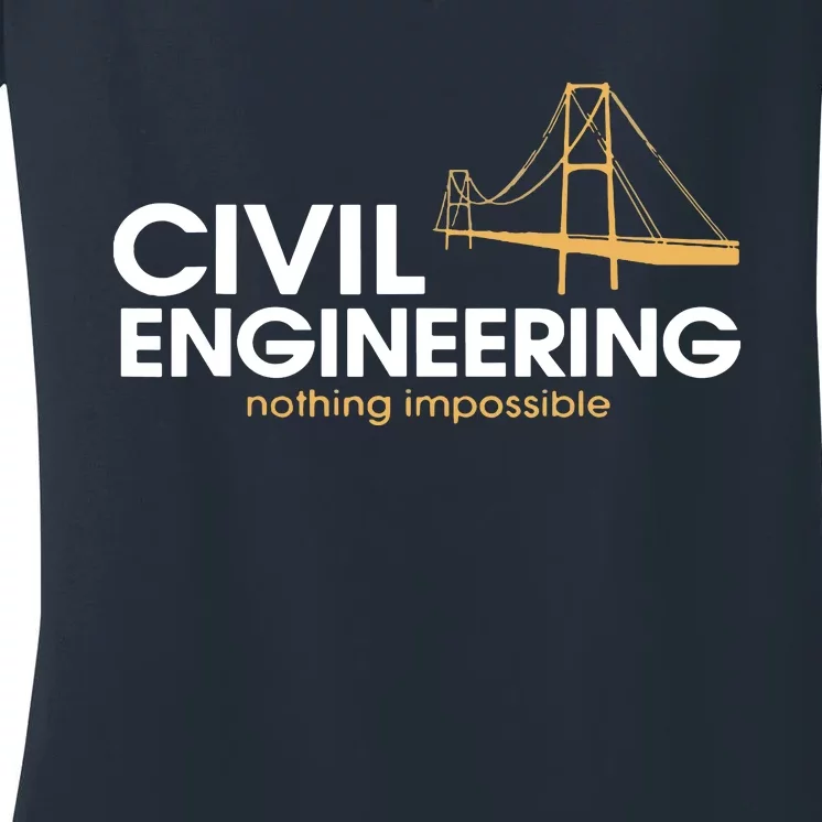 Civil Engineer Shirts Truss Structural Engineering Idea Women's V-Neck T-Shirt