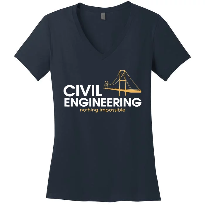 Civil Engineer Shirts Truss Structural Engineering Idea Women's V-Neck T-Shirt