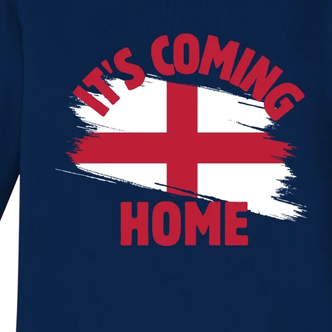 Cool England Soccer Team It’S Coming Home Baby Long Sleeve Bodysuit