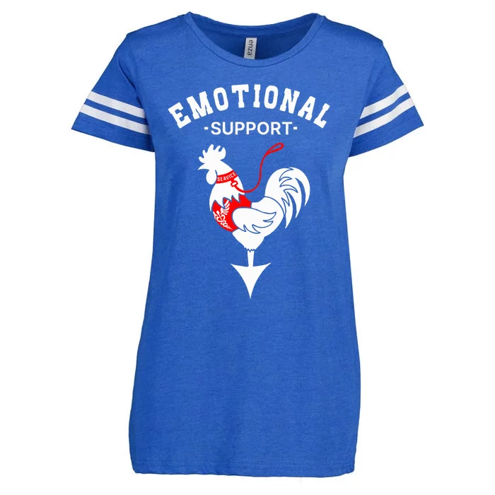 Chicken Emotional Support Cock Enza Ladies Jersey Football T-Shirt