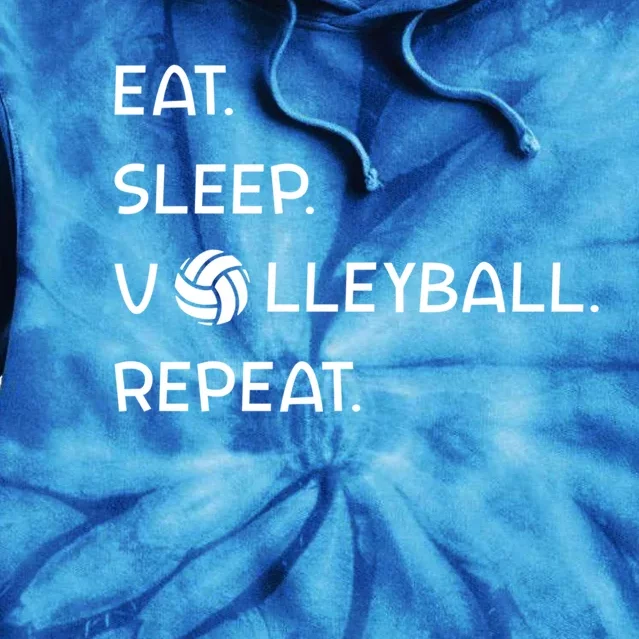 Cute Eat Sleep Volleyball Repeat Volleyball Game Design Gift Tie Dye Hoodie