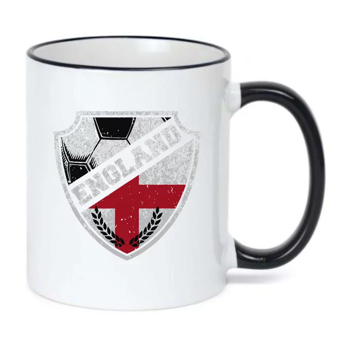 Cool England Soccer Shield Black Color Changing Mug