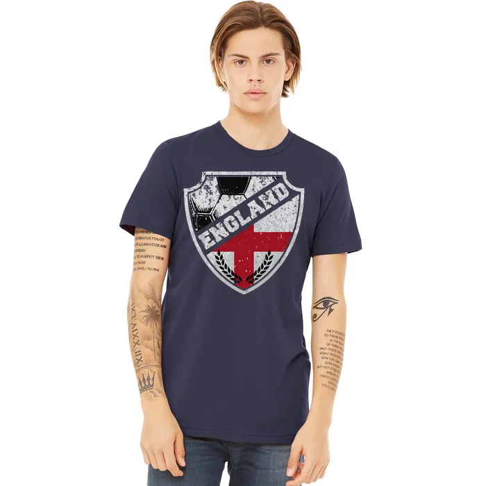 Cool England Soccer Shield Premium T-Shirt