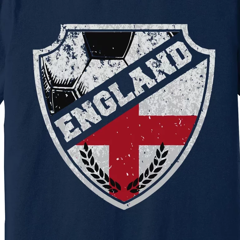 Cool England Soccer Shield Premium T-Shirt