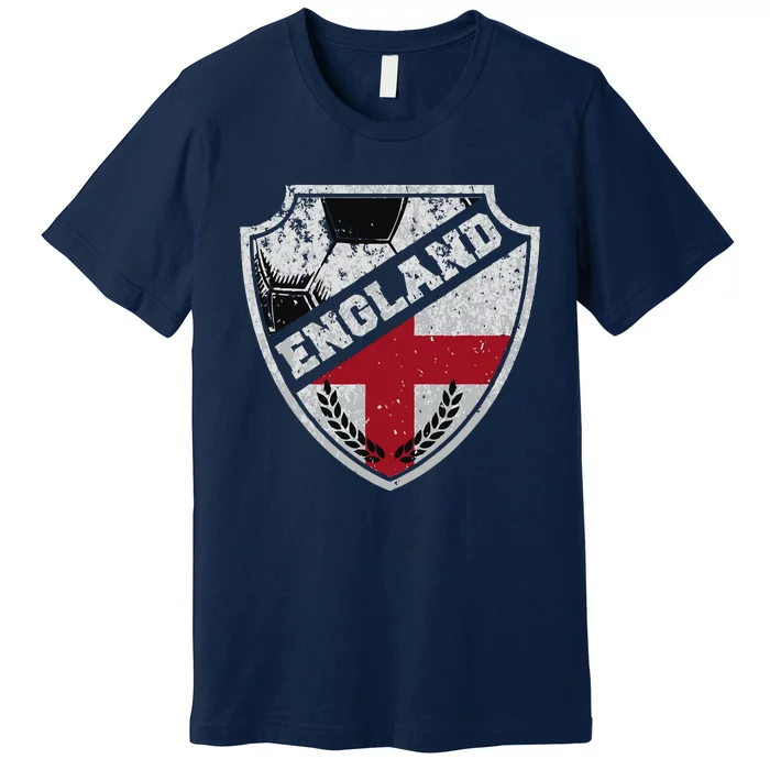 Cool England Soccer Shield Premium T-Shirt