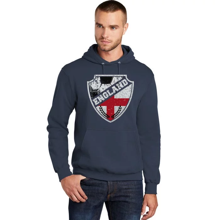 Cool England Soccer Shield Tall Hoodie