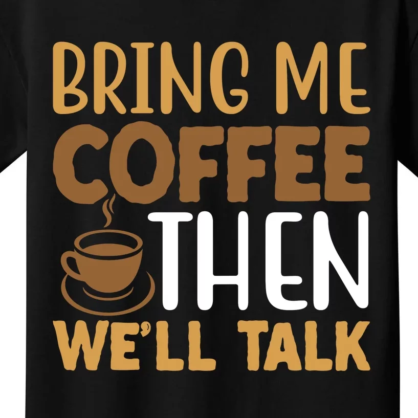 Coffee Enthusiast Slogan Kids T-Shirt