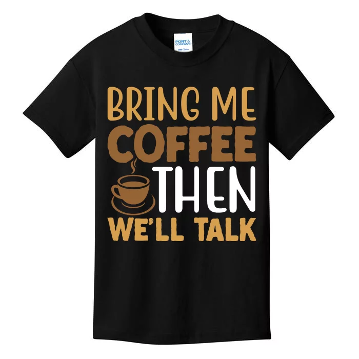 Coffee Enthusiast Slogan Kids T-Shirt