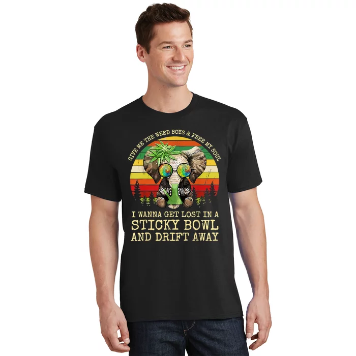 Cool Elephant Smoking Weed Bong Marijuana Cannabis Stoner T-Shirt