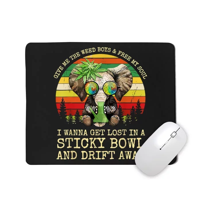 Cool Elephant Smoking Weed Bong Marijuana Cannabis Stoner Mousepad