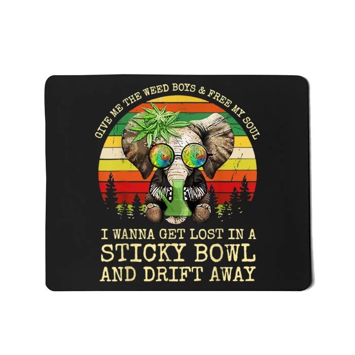 Cool Elephant Smoking Weed Bong Marijuana Cannabis Stoner Mousepad