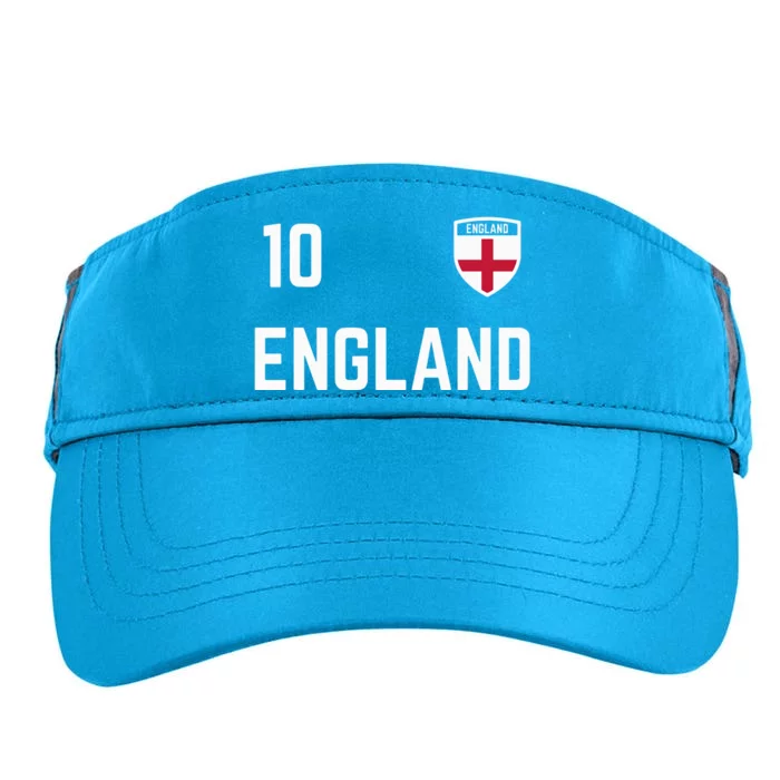 Cool England Soccer Jersey 10 Adult Drive Performance Visor