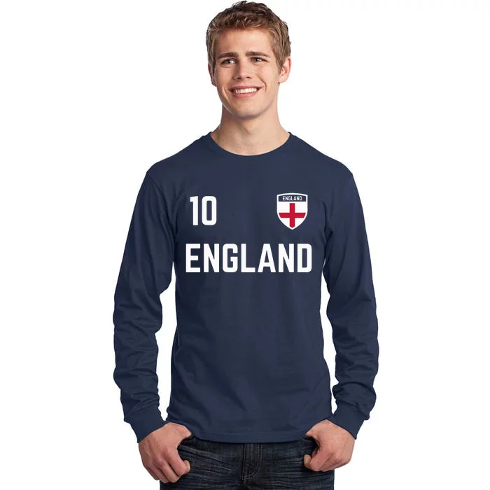 Cool England Soccer Jersey 10 Tall Long Sleeve T-Shirt