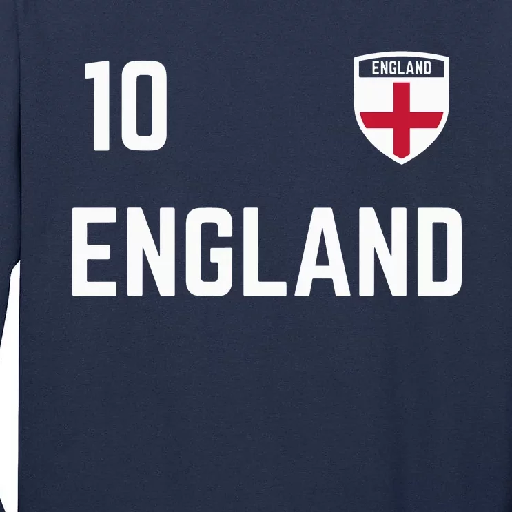 Cool England Soccer Jersey 10 Tall Long Sleeve T-Shirt