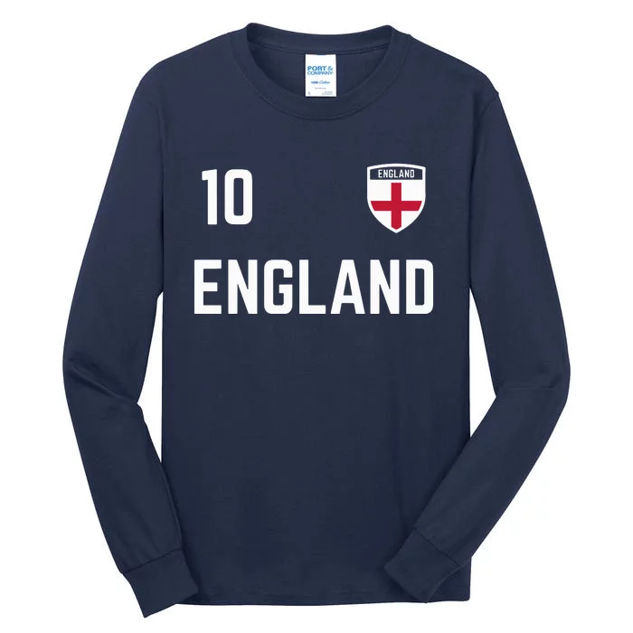 Cool England Soccer Jersey 10 Tall Long Sleeve T-Shirt